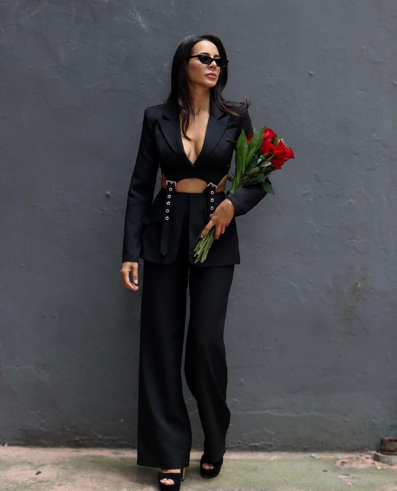 FRINE - SET OF BLACK PANTS AND TOP